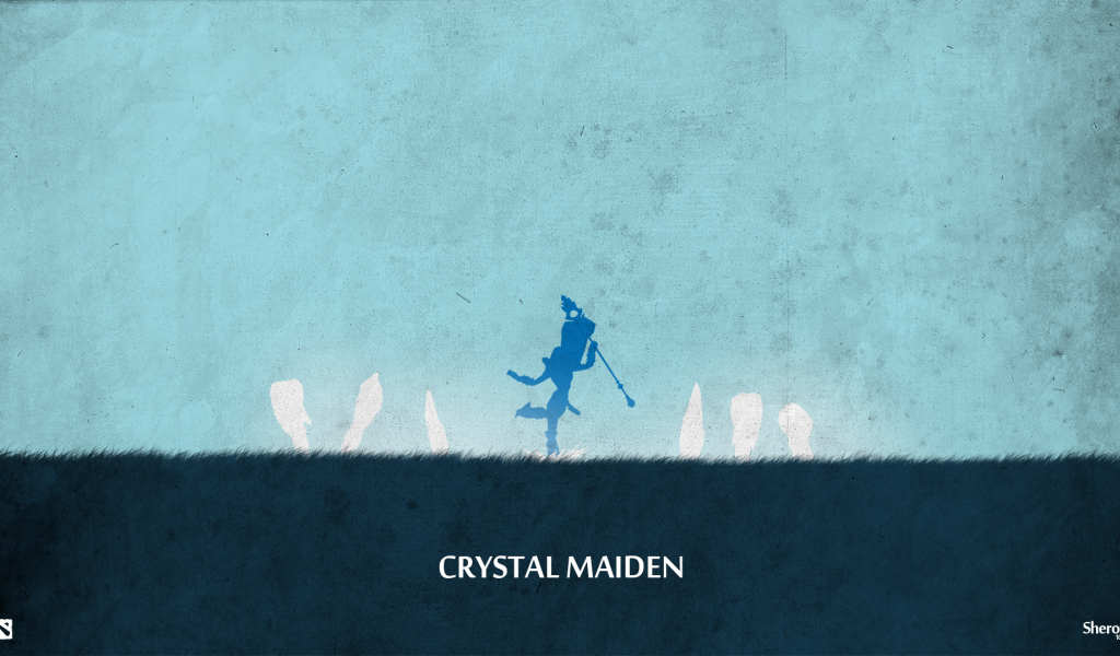 ice, blue, crystal maiden, minimalism, valve, dota 2, sheron1030