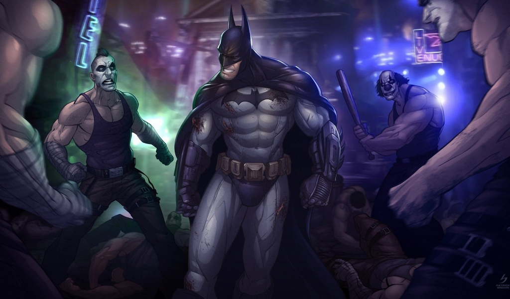 batman, patrick brown, art, arkham city