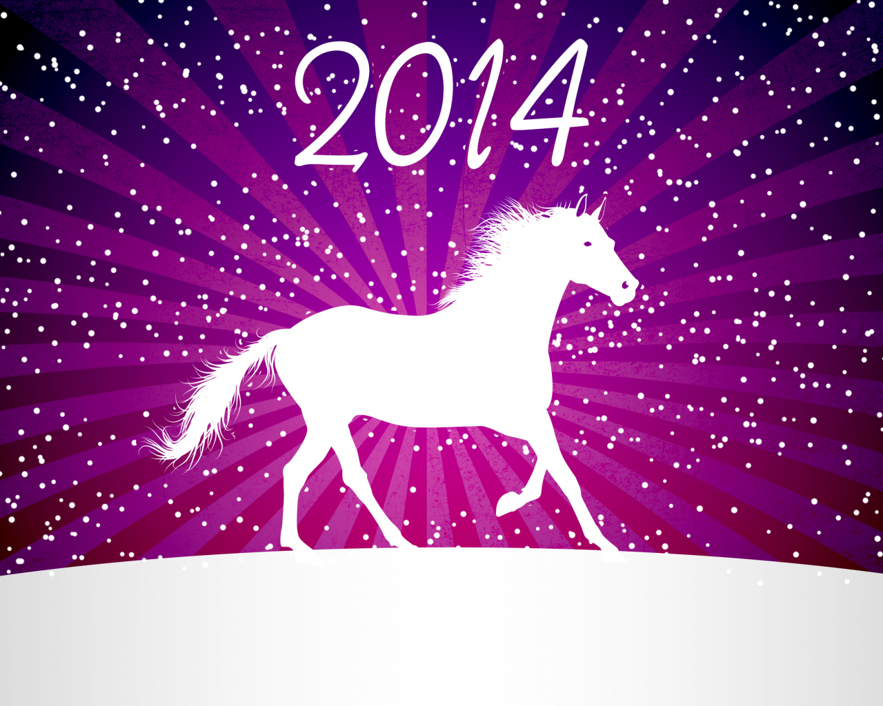 minimalism, winter, cold, 2014, new year, horse, vector, snow