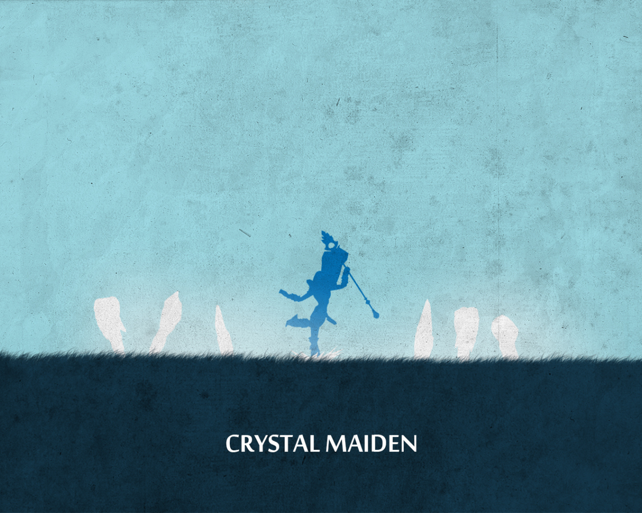 ice, blue, crystal maiden, minimalism, valve, dota 2, sheron1030