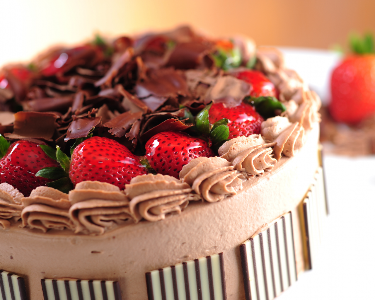 сладкое, ягоды, торт, клубника, пирожное, еда, десерт