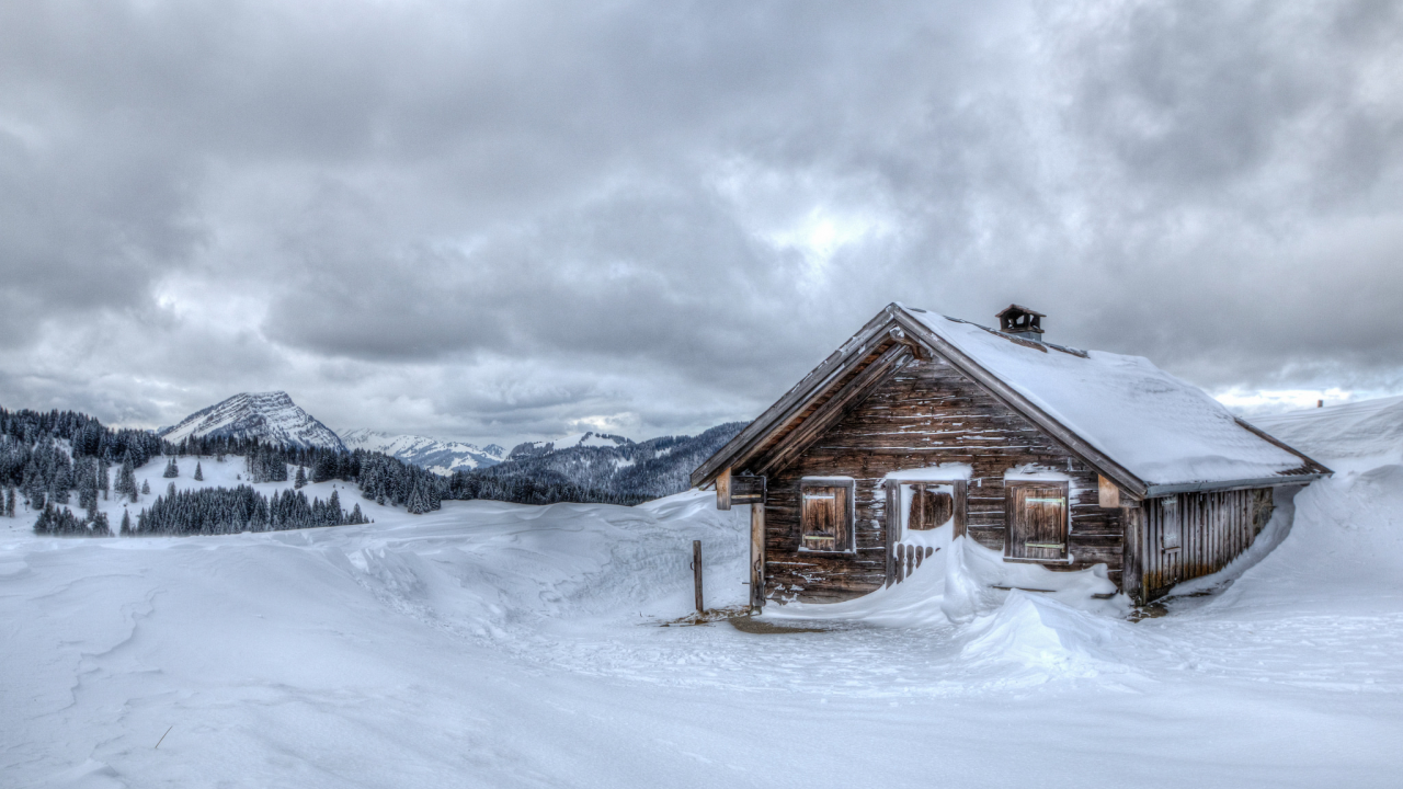 cold, дом, hut, mountains, winter, snow, холод, изба, зима, снег, горы