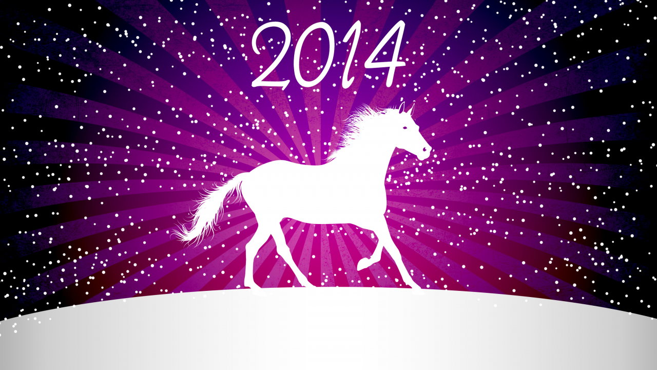 minimalism, winter, cold, 2014, new year, horse, vector, snow