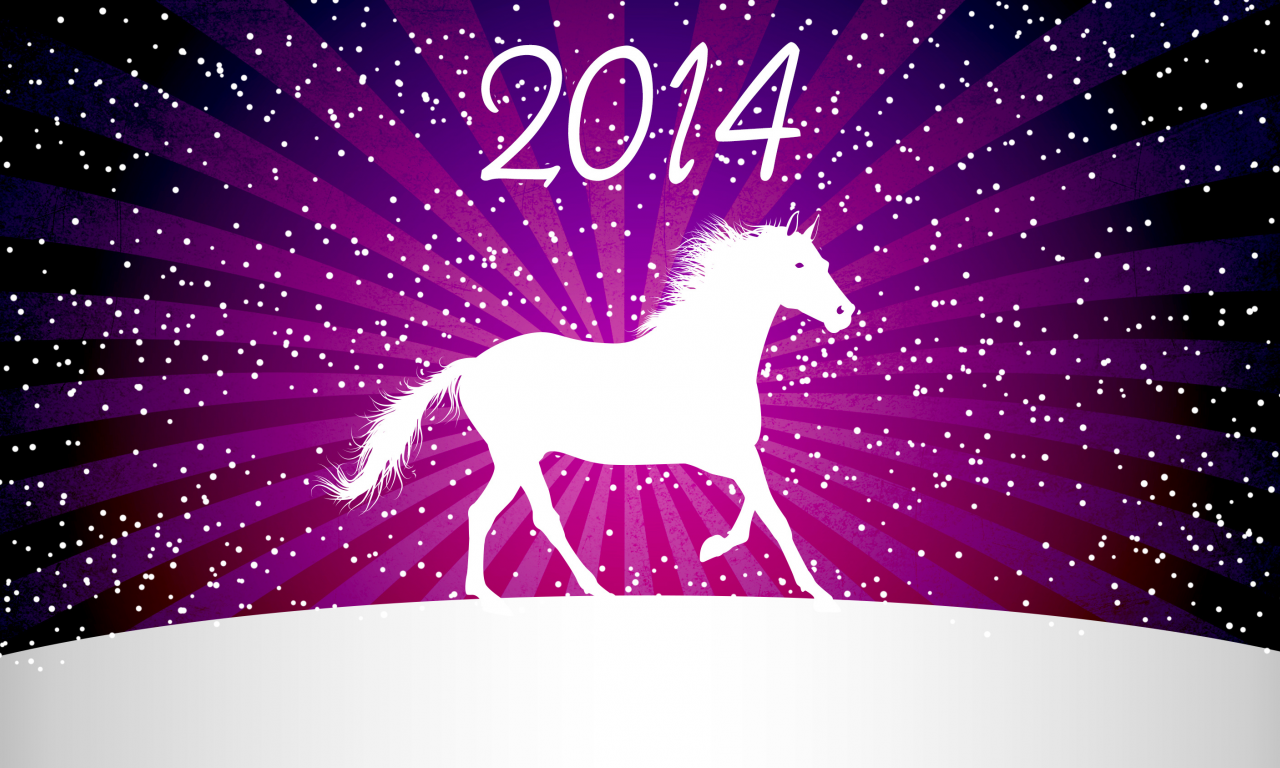 minimalism, winter, cold, 2014, new year, horse, vector, snow