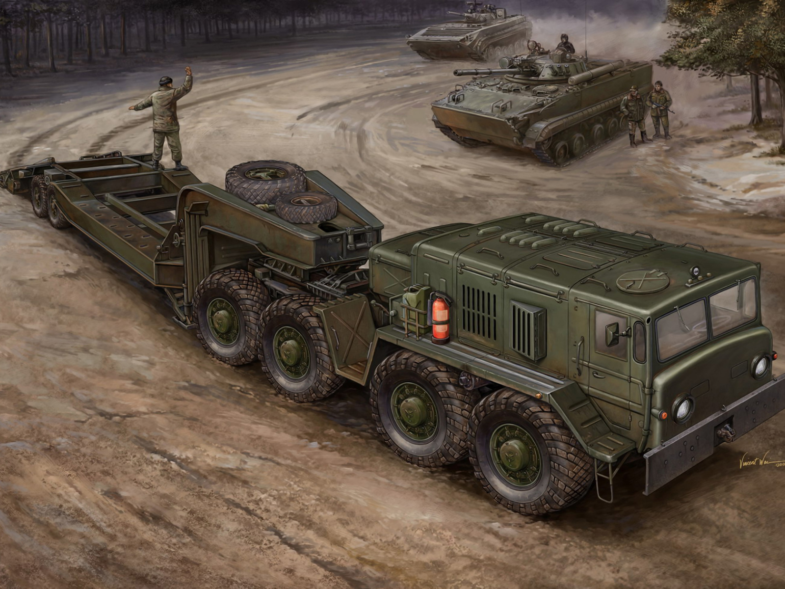 военный, транспортер, тягач, четырехосный, маз-537, арт