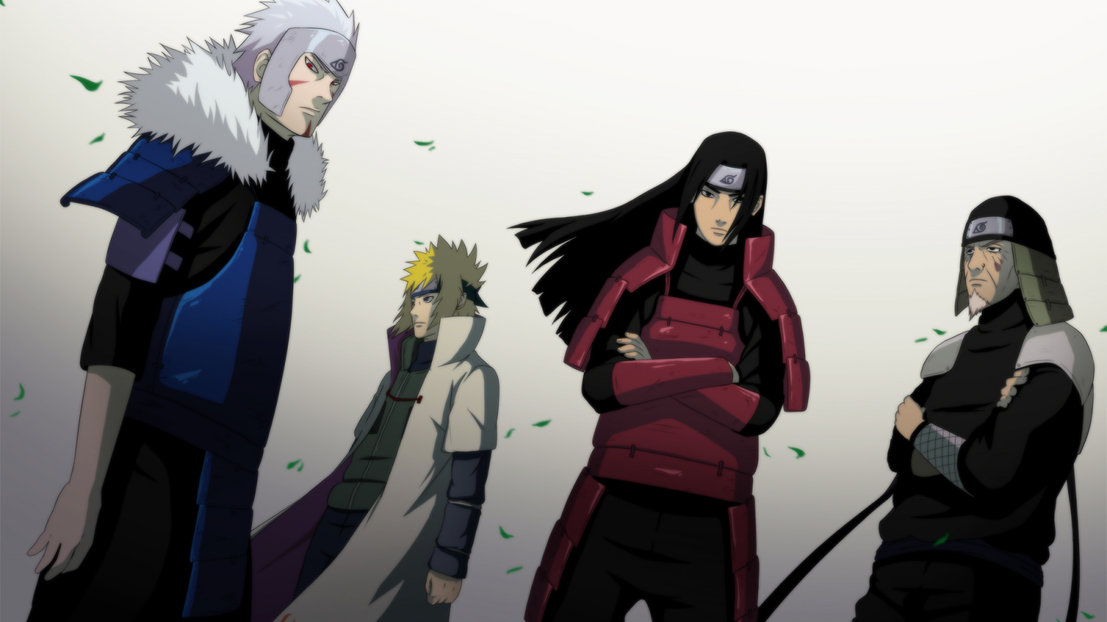 аниме, naruto, namikaze minato, арт, senju hashirama, sarutobi hiruzen, senju tobirama