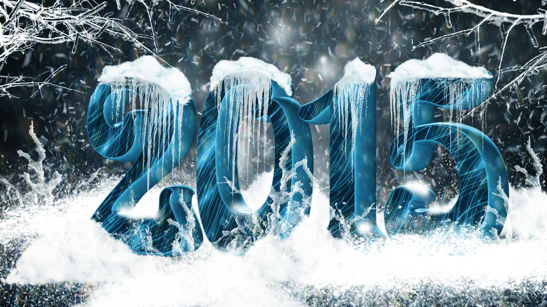 новогодние, лед, цифры, 2015, новый год, с новым годом, надпись