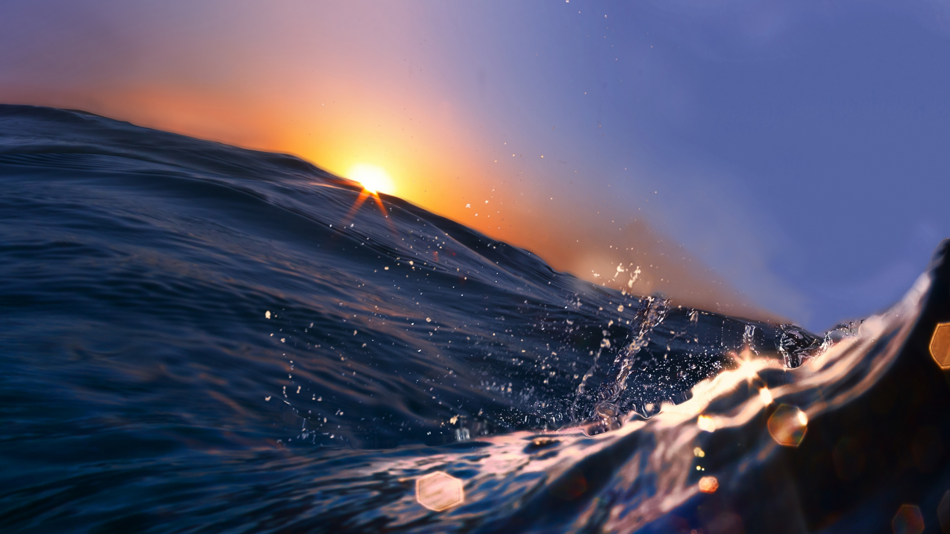 splash, sea wave , landscape, nature, beautiful sunset scene, water