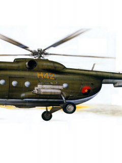 ссср, ми-8, вертолет, рисунок