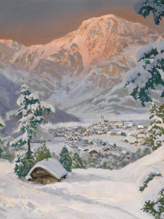 alois arnegger, альпы, снег, пейзаж, зима, елка