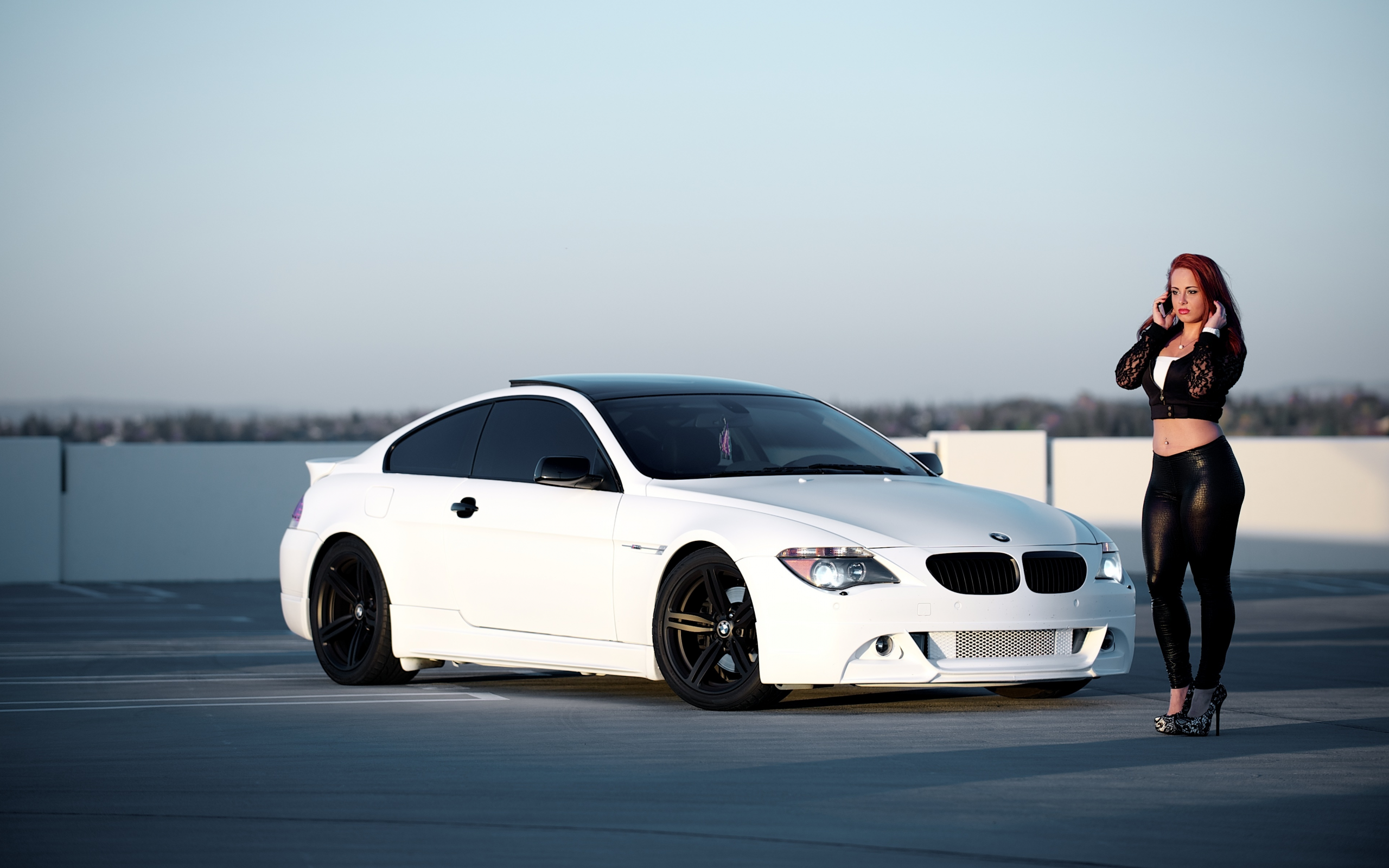 девушка, m6, e63, girl, белый, спортивное, купе, white, bmw, бмв