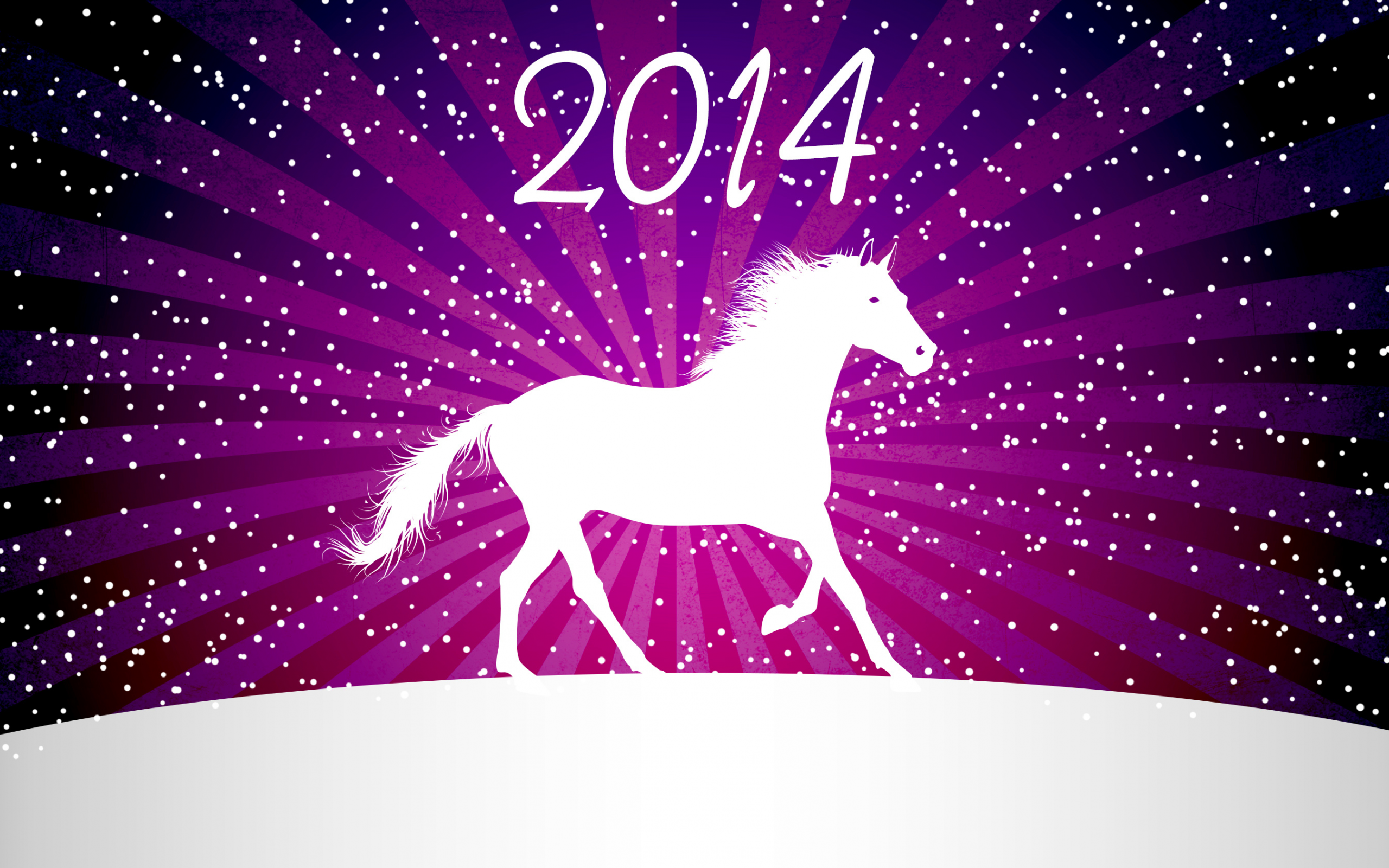 minimalism, winter, cold, 2014, new year, horse, vector, snow