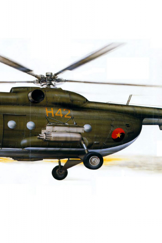 ссср, ми-8, вертолет, рисунок