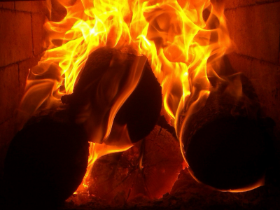 пламя, огонь, печь, дрова, жар