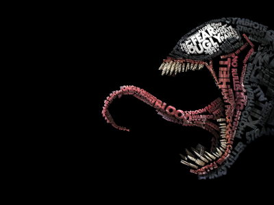 язык, eddie brock, venom, typography, marvel comics