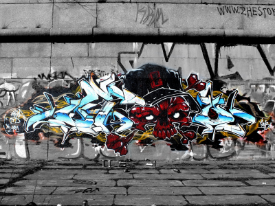 graffiti, otd crew, wild style, граффити, q2, стена, skull, череп