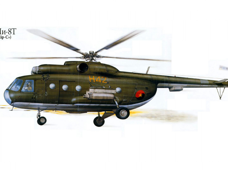 ссср, ми-8, вертолет, рисунок