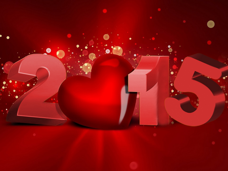 сердце, 2015, новогодние, с новым годом, цифры, новый год