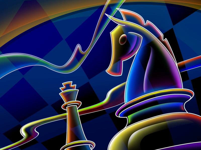 линии, клетки, синий, конь, 2014, шахматы