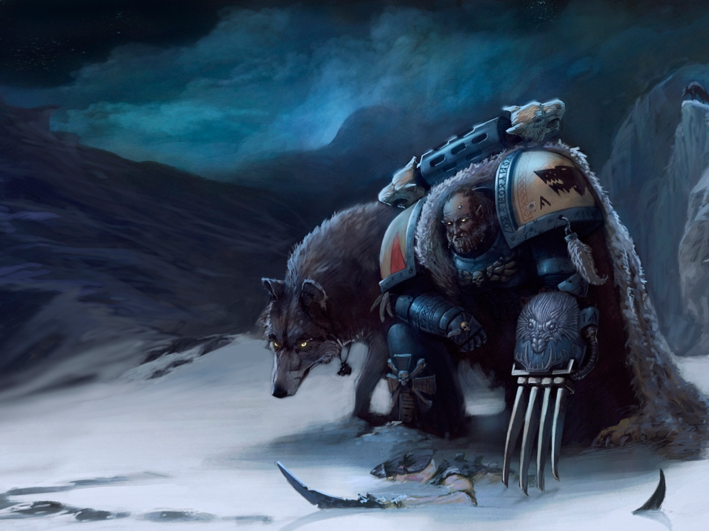 space wolves, tyranid, когти, 40k, космодесантник, warhammer, волки