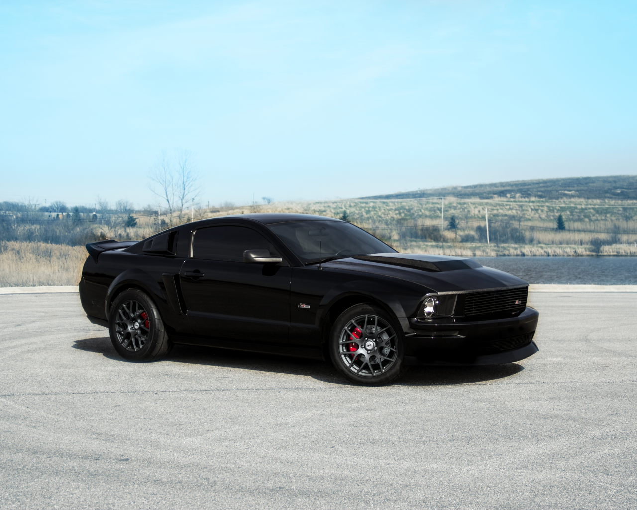 black, ford, and, landscape, gt, muscle, mustang, red, saleen, форд, shelby, мустанг