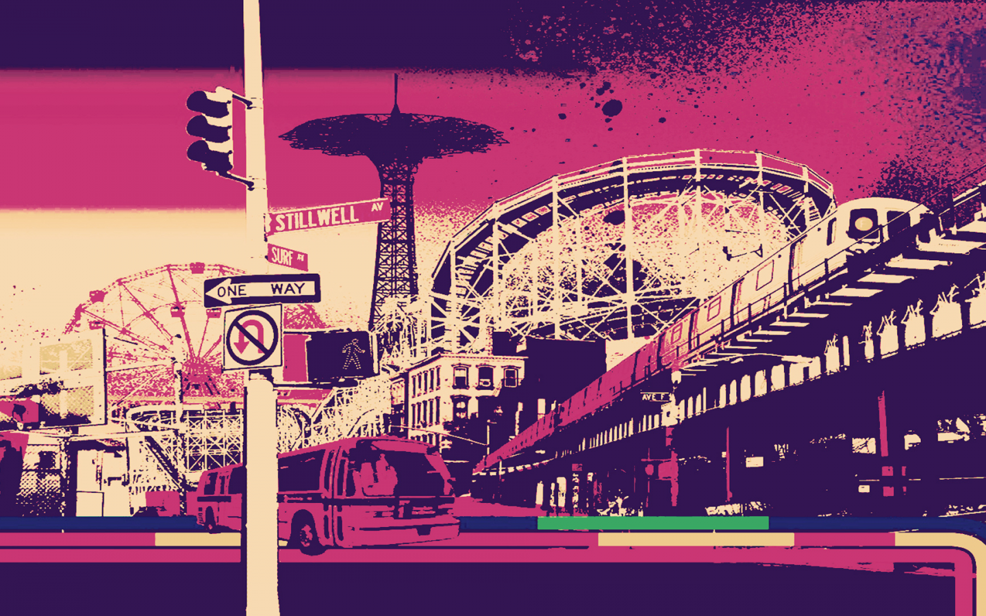 futurism, pink, art, retro, city, vintage