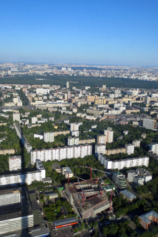 Москва, вид с останкинской телебашни