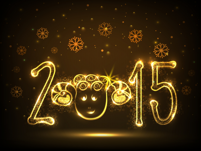 2015, новый год, фейверки, барашек