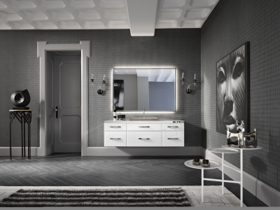 ванная комната, ар-деко, интерьер, дизайн, черный