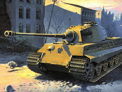 тигр 2 , рисунок, танк, королевский тигр, tiger 2 