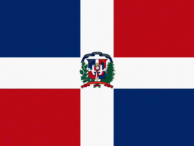 красный, доминикана, флаг, квадрат, крест, dominican republic