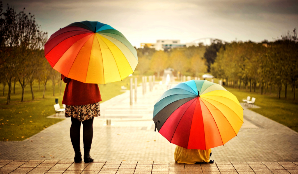 зонт, настроения, девочка, люди, женщина, девушка
