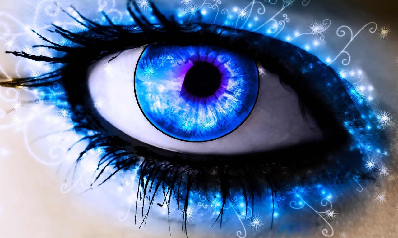eye, blue, pupil