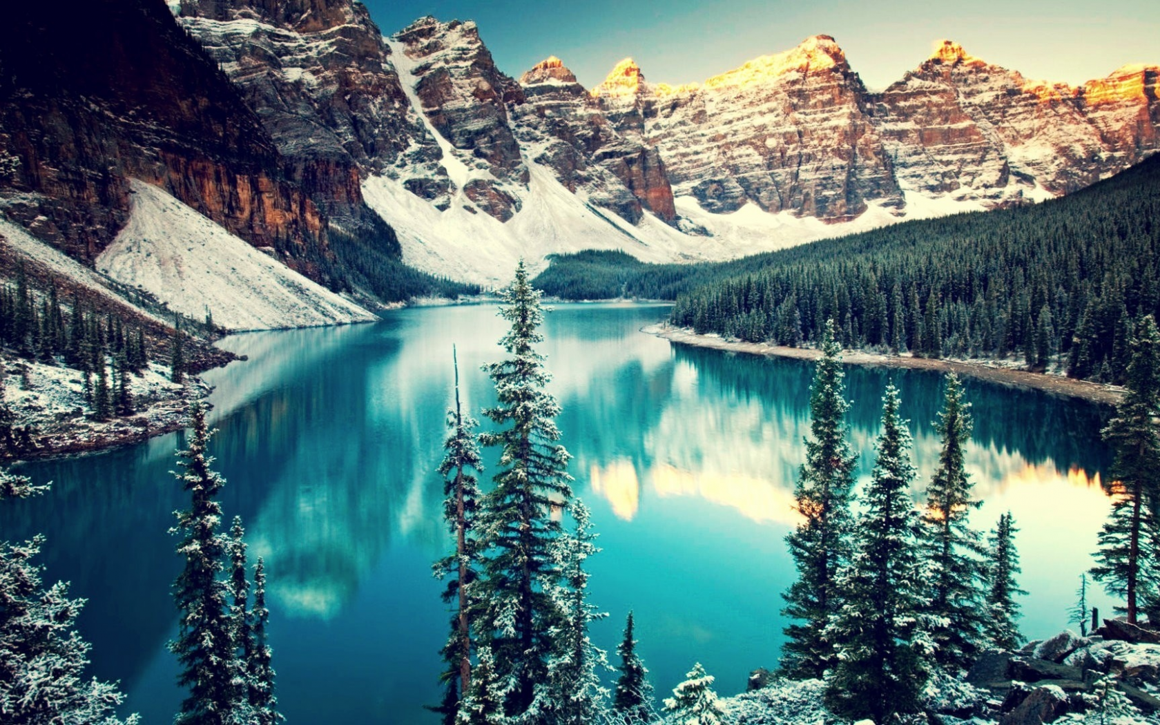 вода, winter, mountains, пейзаж, озеро, snow, горы, горы. water, nature