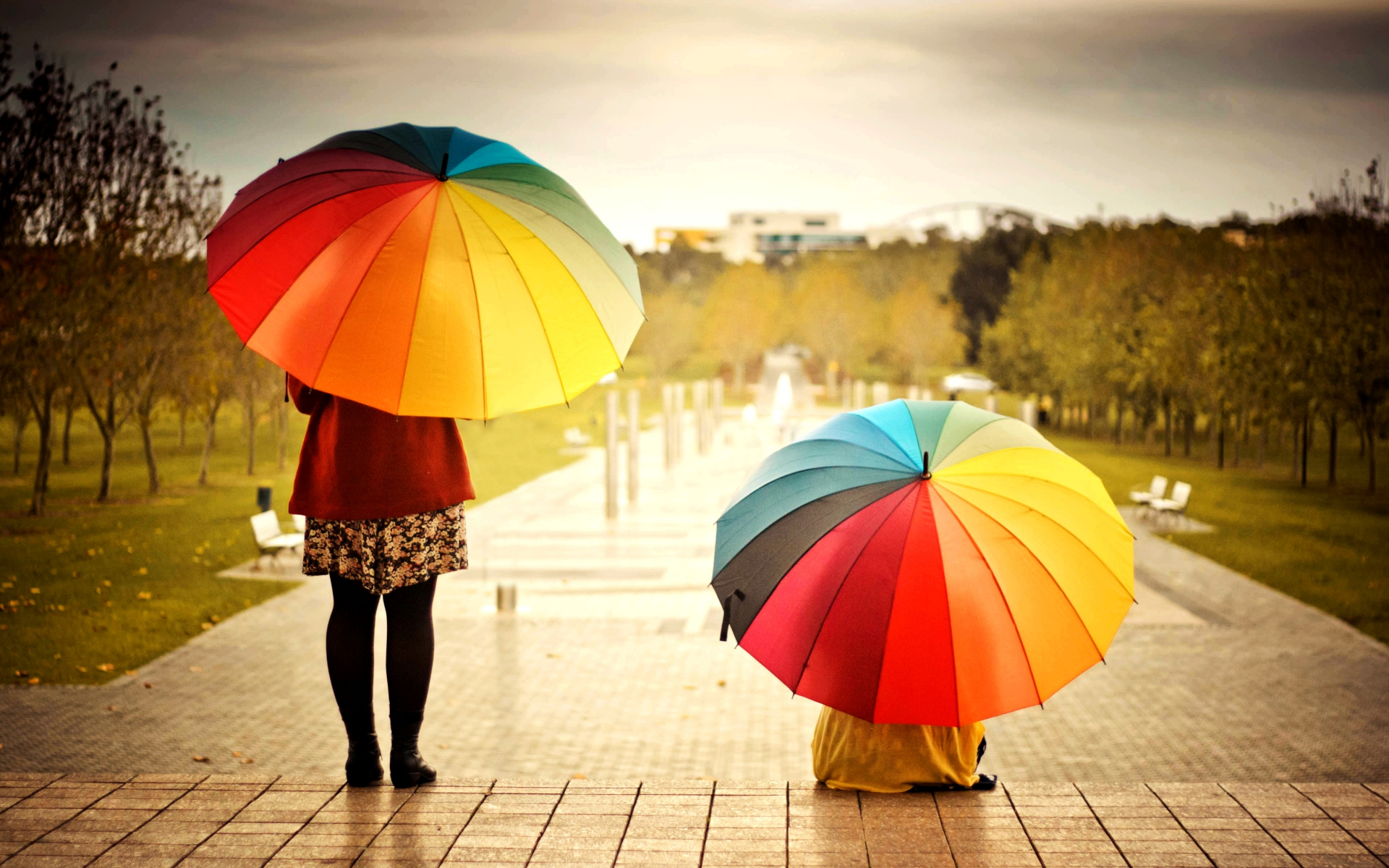 зонт, настроения, девочка, люди, женщина, девушка