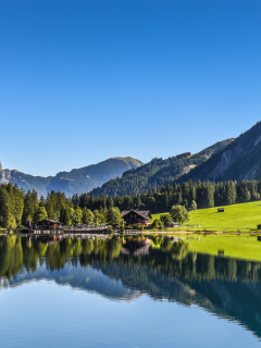 austria, горы, тироль, tyrol, озеро, лес, австрия, отражение