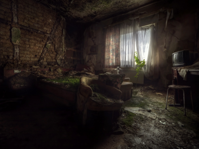 decayed buildings, another room, horror, abandoned hotel
