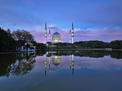 город, мечеть, селангор, малайзия, шах-алам, вода