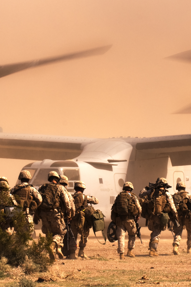 солдаты, bell v-22, osprey, конвертоплан, морская пехота