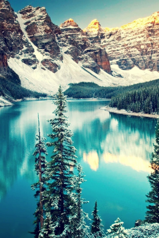 вода, winter, mountains, пейзаж, озеро, snow, горы, горы. water, nature