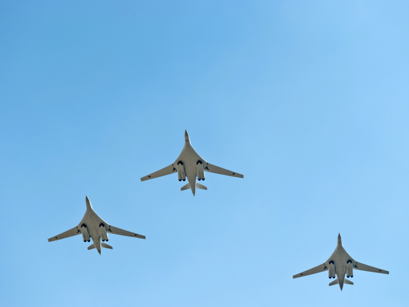 ту-160, самолёты, небо, три белых лебедя