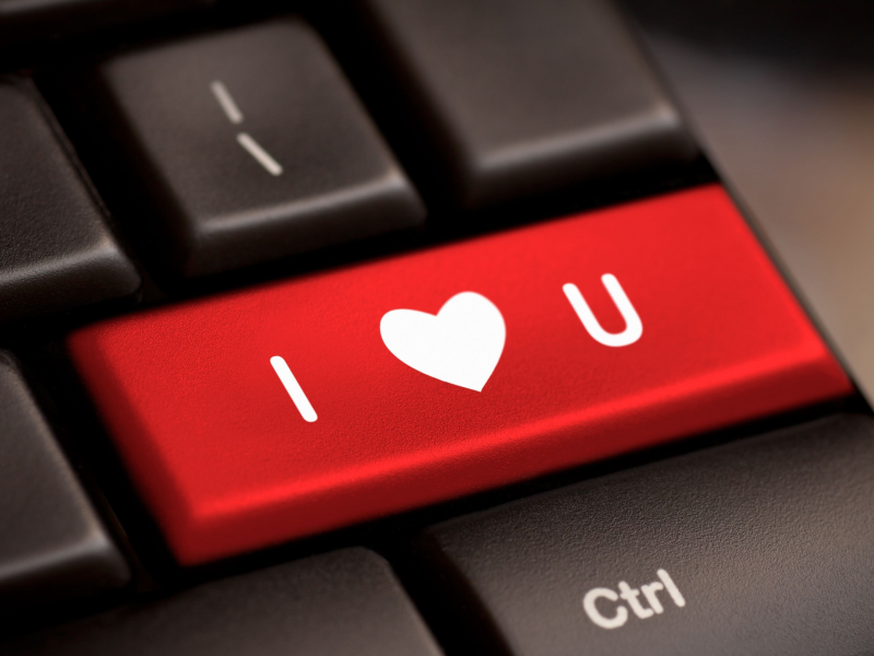 сердце, клавиатура, сердечко, красный, настроения