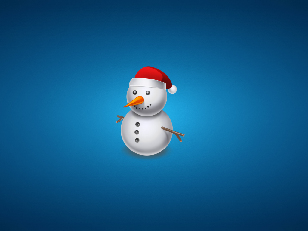 christmas, рождество, новый год, синий фон, снеговик, snowman