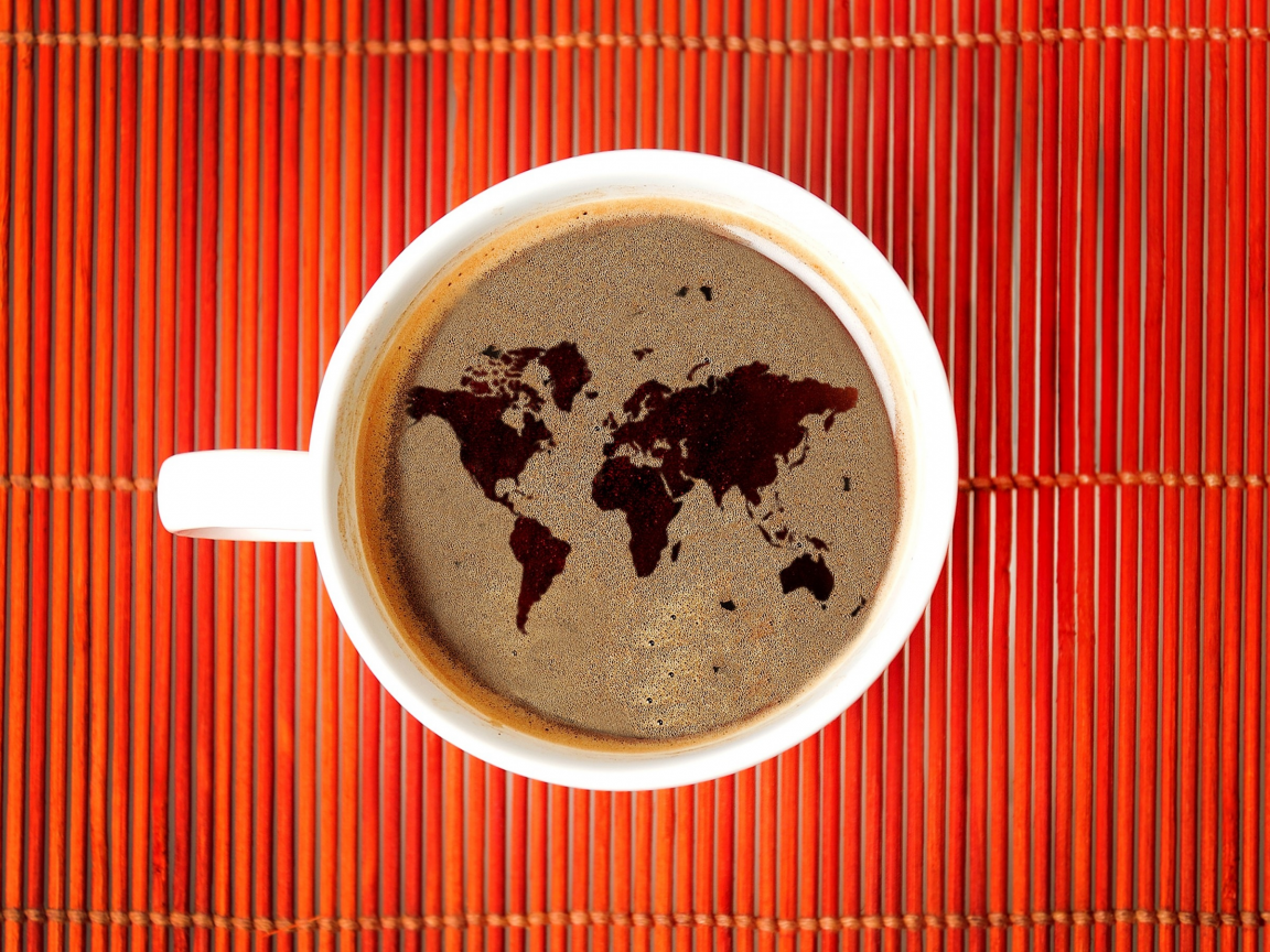 кофе, карта земли