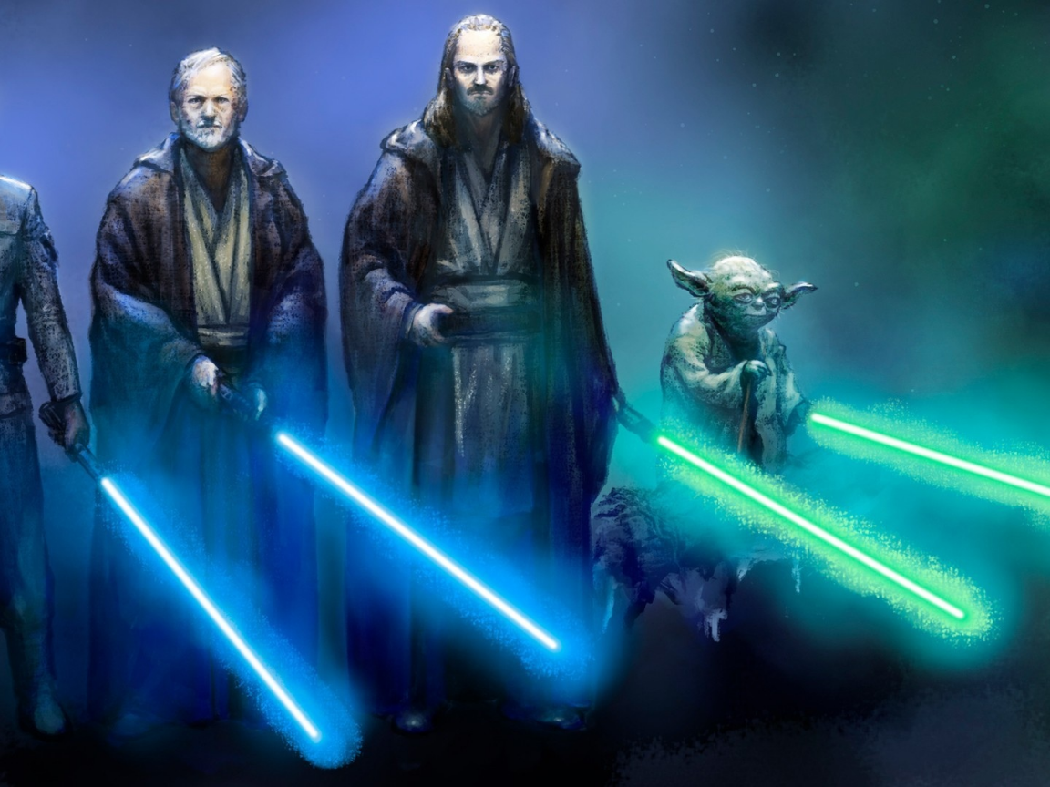 obi wan kenobi, star wars, qui gon jinn, yoda, luke skywalker, jedi