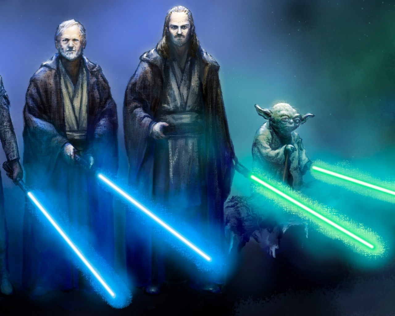 obi wan kenobi, star wars, qui gon jinn, yoda, luke skywalker, jedi