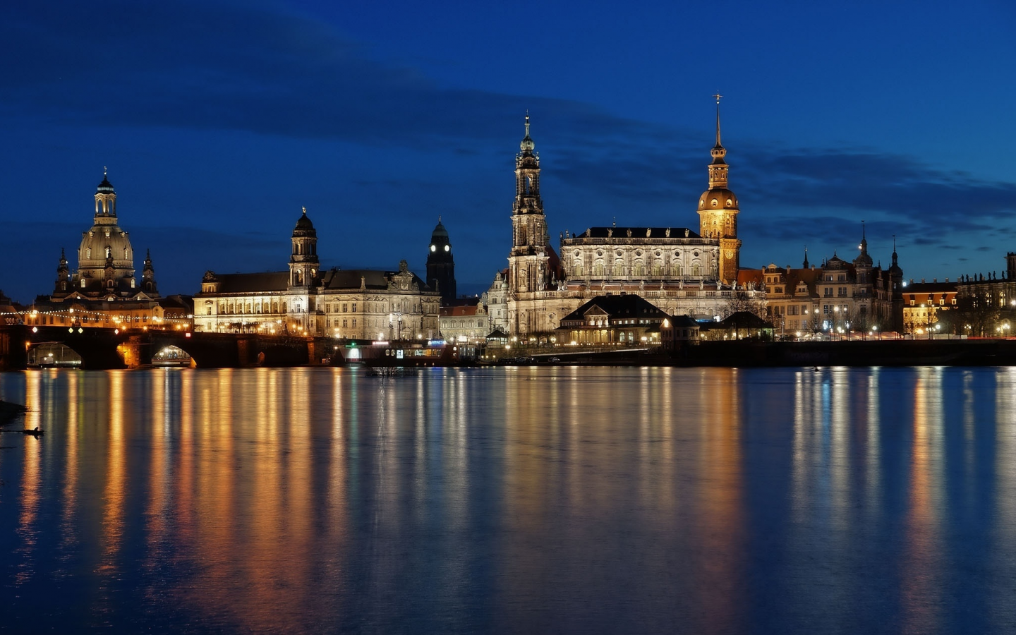 вода, dresden, германия, дрезден, deutschland, germany, свет, ночь