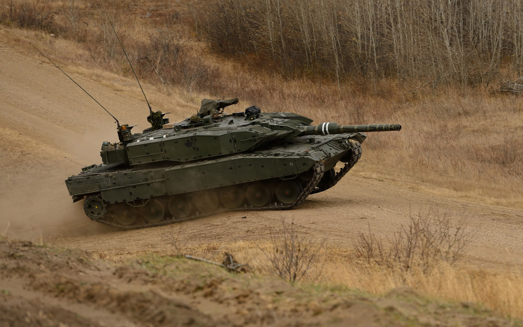 дорога, боевой, танк, leopard-a4m