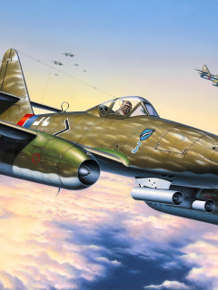 me 262, арт, реактивные истребители, a-1a, немецкие, небо
