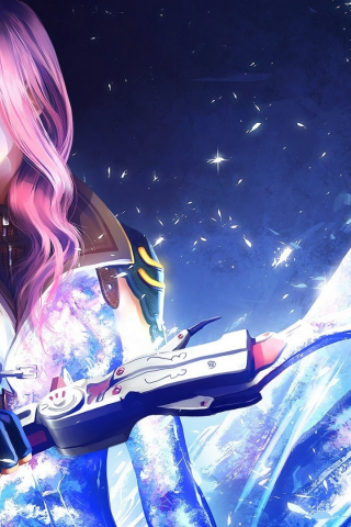 girl, long hair, final fantasy xiii, farron, fanart, mathia arkoniel, lightning